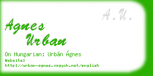 agnes urban business card